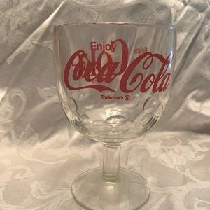 Vintage 18 ounce Coca Cola stem goblet glass
